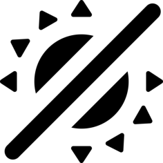 No Sunlight Outline Icon Svg Set, Free Vectors File